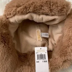 MICHAEL KORS Faux Fur Trapper Hat in Luggage Brown MKC TRAPPER HAT main image 4